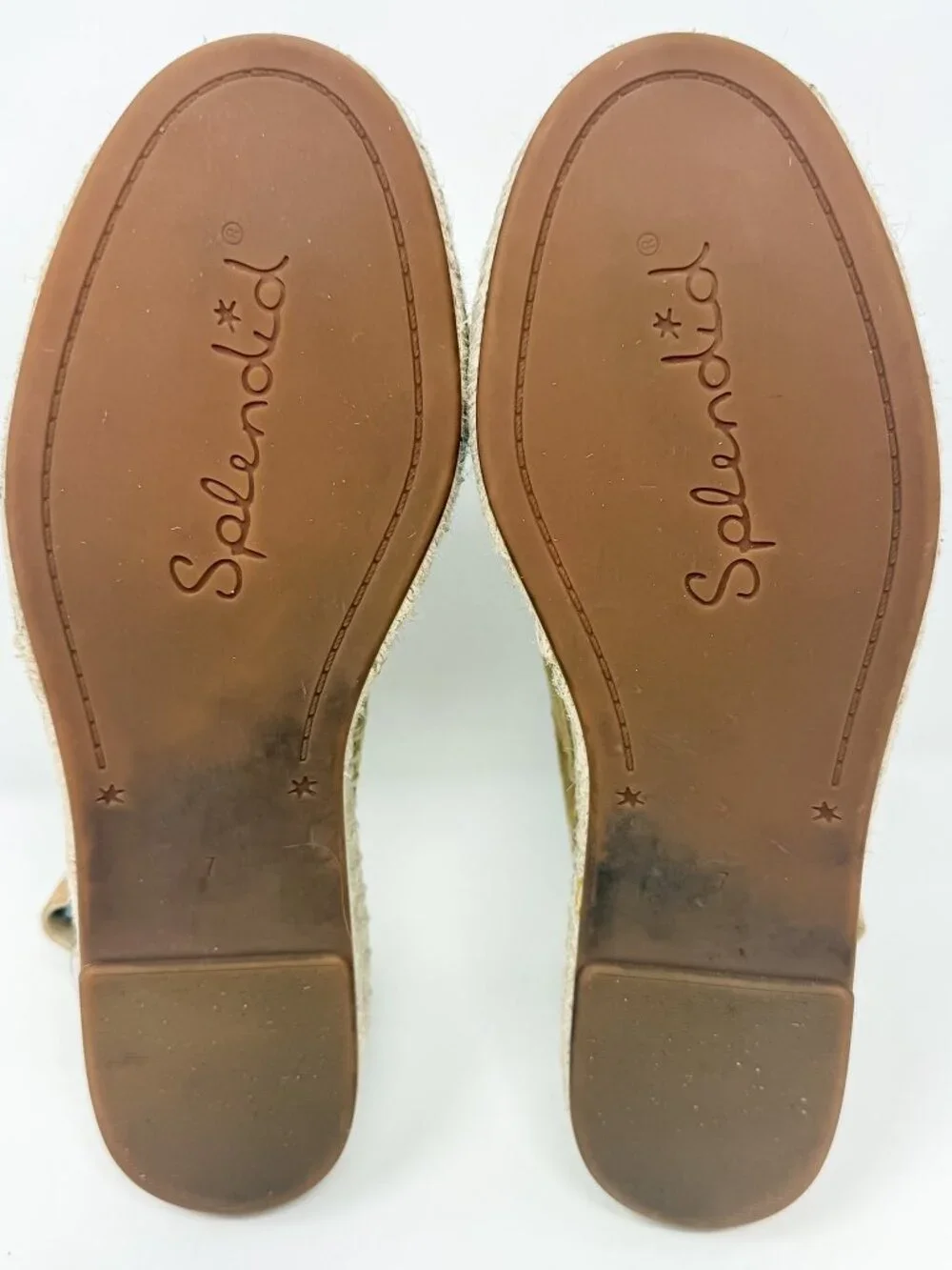 Splendid Aubrey Suede Espadrille Sandals Women's 7 Tan Slingback 1.5